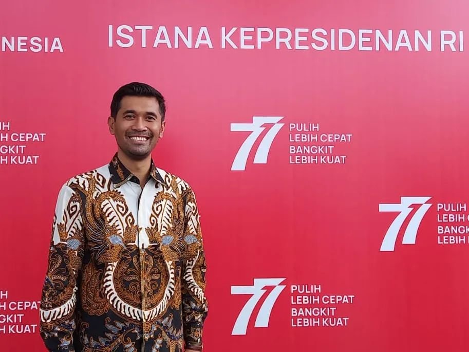 Dokumentasi Agung Wedhatama di lingkungan Istana Kepresidenan pada momentum HUT ke-77 Republik Indonesia.