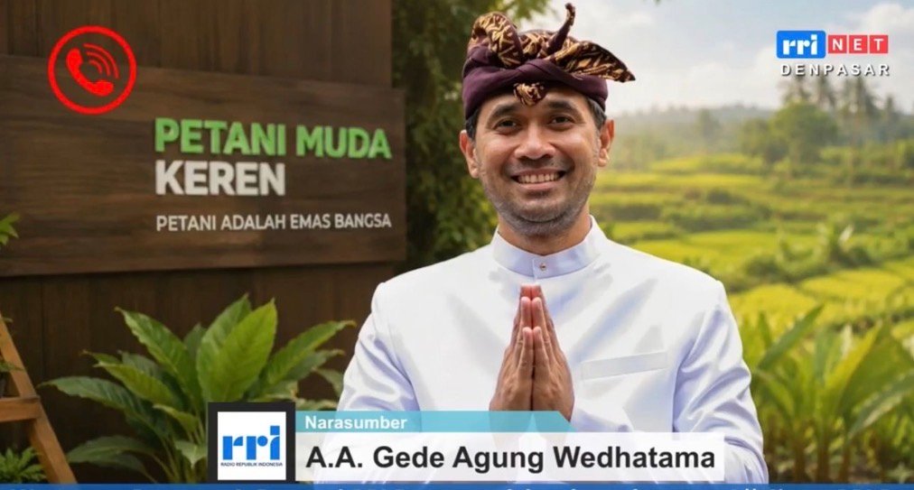 Dialog RRI Denpasar tentang menjaga ketahanan pangan saat puncak kemarau bersama Ketua Petani Muda Keren