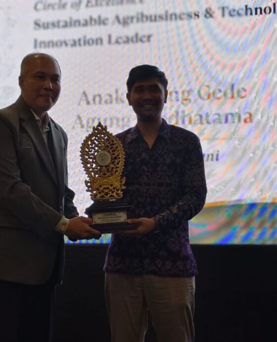 Agung Wedhatama Raih ITLS Award 2026, Dianugerahi Penghargaan Sustainable Agribusiness & Technology Innovation Leader