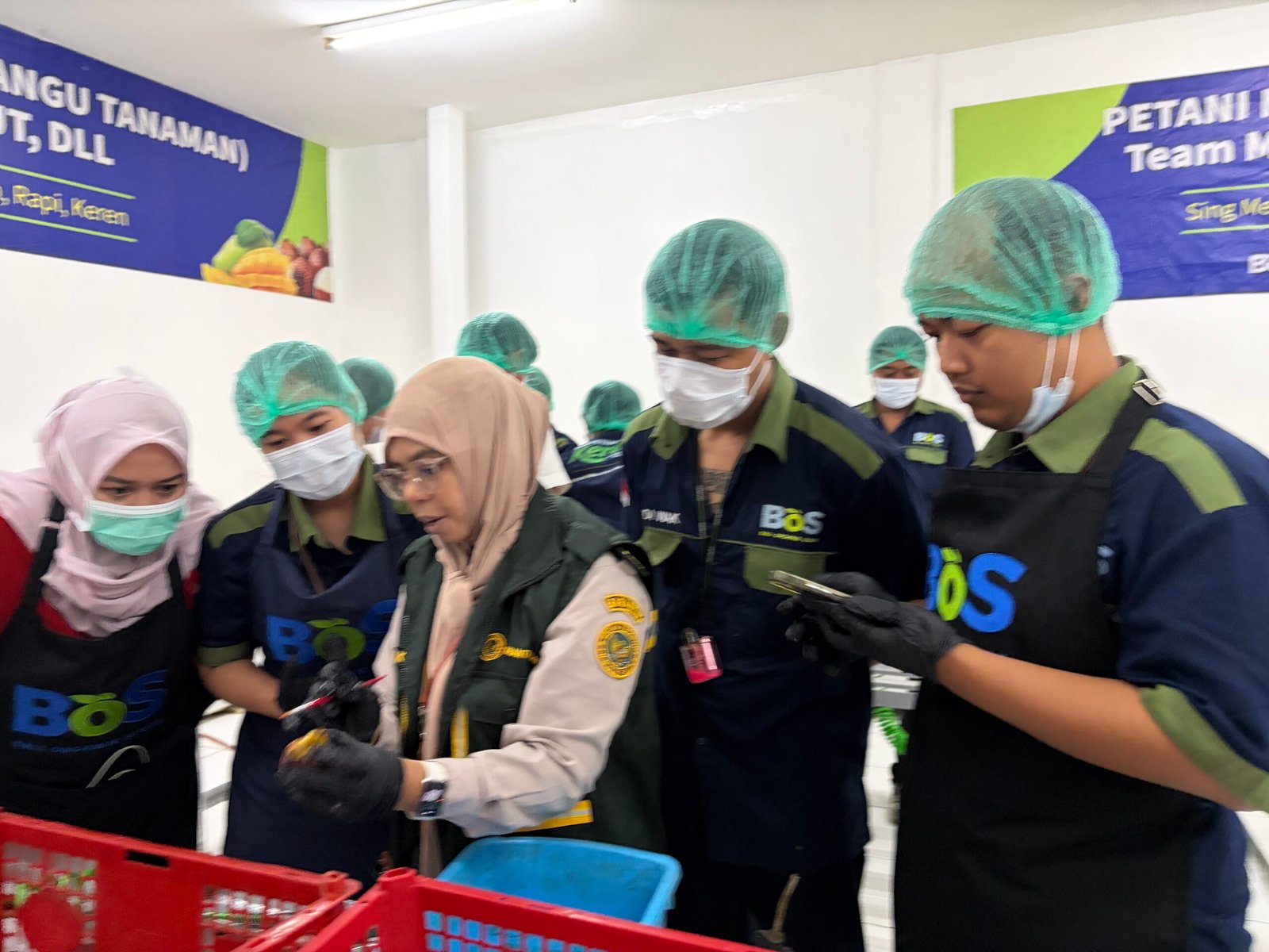 Praktik cleaning dan QC di rumah kemas BOS